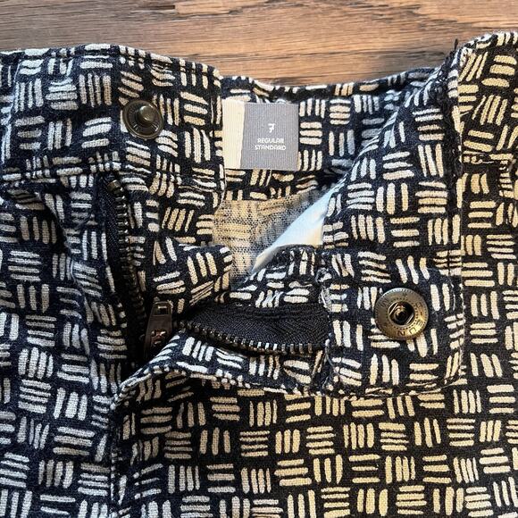 Old Navy Girls Shorts Lot Linen Blend Size 7 & 8 Adjustable Waist Blue Black - Picture 5 of 16